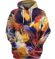 3D All Over Print Painting Chicken Shirt-Apparel-6teenth World-Hoodie-S-Vibe Cosy™