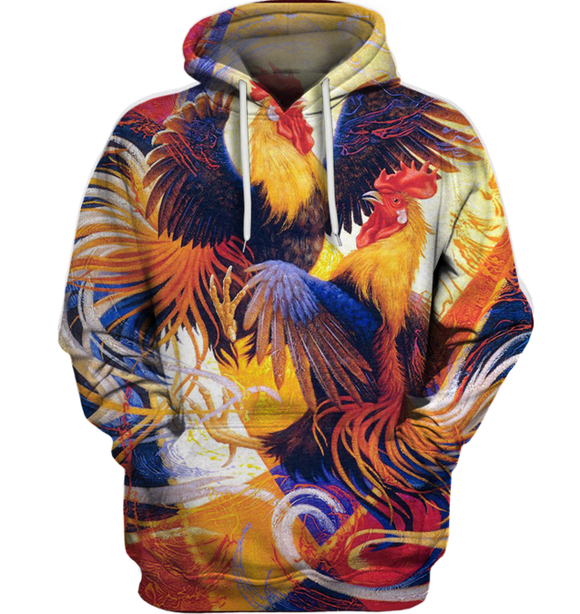 3D All Over Print Painting Chicken Shirt-Apparel-6teenth World-Hoodie-S-Vibe Cosy™