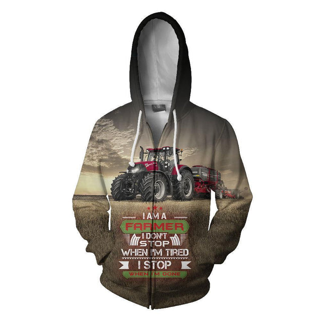 I don't stop when i'm tired Hoodie-Apparel-HD09-Zipped Hoodie-S-Vibe Cosy™