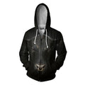 3D All Over Printed Black Cow Hoodie-Apparel-HD09-Zipped Hoodie-S-Vibe Cosy™