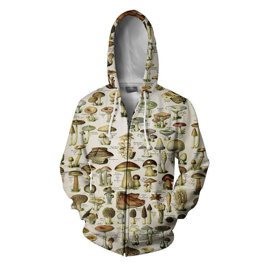 All Over Print Champignons Hoodie-Apparel-NTH-Hoodie-S-Vibe Cosy™