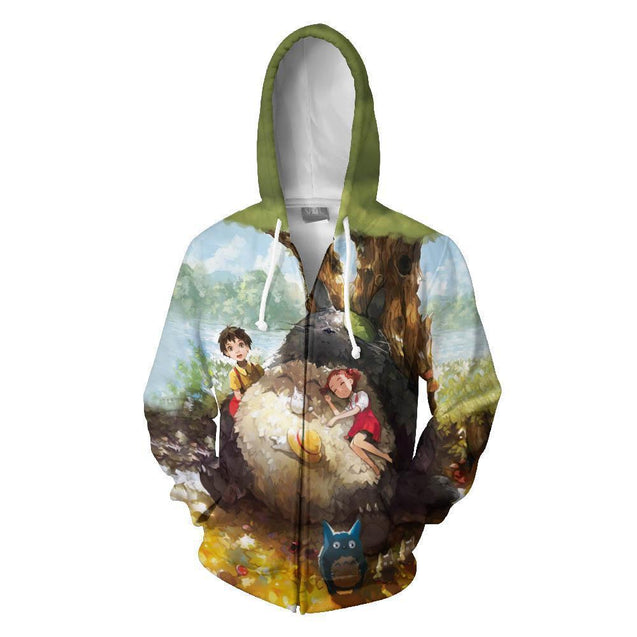 3D All Over Print My Neighbor Totoro Hoodie-Apparel-HD09-Zipped Hoodie-S-Vibe Cosy™