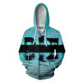 Sunset and Cow Blue Backgroud Hoodie-Apparel-HD09-Zipped Hoodie-S-Vibe Cosy™