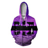 Sunset and Cow Violet Backgroud Hoodie-Apparel-HD09-Zipped Hoodie-S-Vibe Cosy™