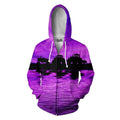 Beautiful Violet Tractor Hoodie-Apparel-HD09-Zipped Hoodie-S-Vibe Cosy™