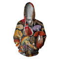 Mushroom collection Art all over-Apparel-NTH-Zipped Hoodie-S-Vibe Cosy™