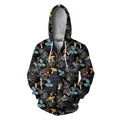 3D All Over Print Mushrooms and leaves of forest trees Shirt-Apparel-NTH-Zipped Hoodie-S-Vibe Cosy™