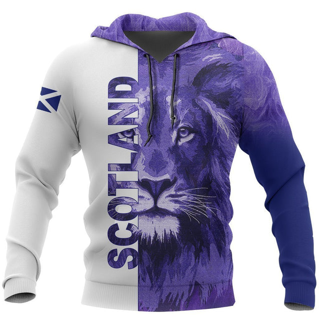 Scotland Lion Fire Hoodie-Apparel-HD09-Zip Hoodie-S-Vibe Cosy™