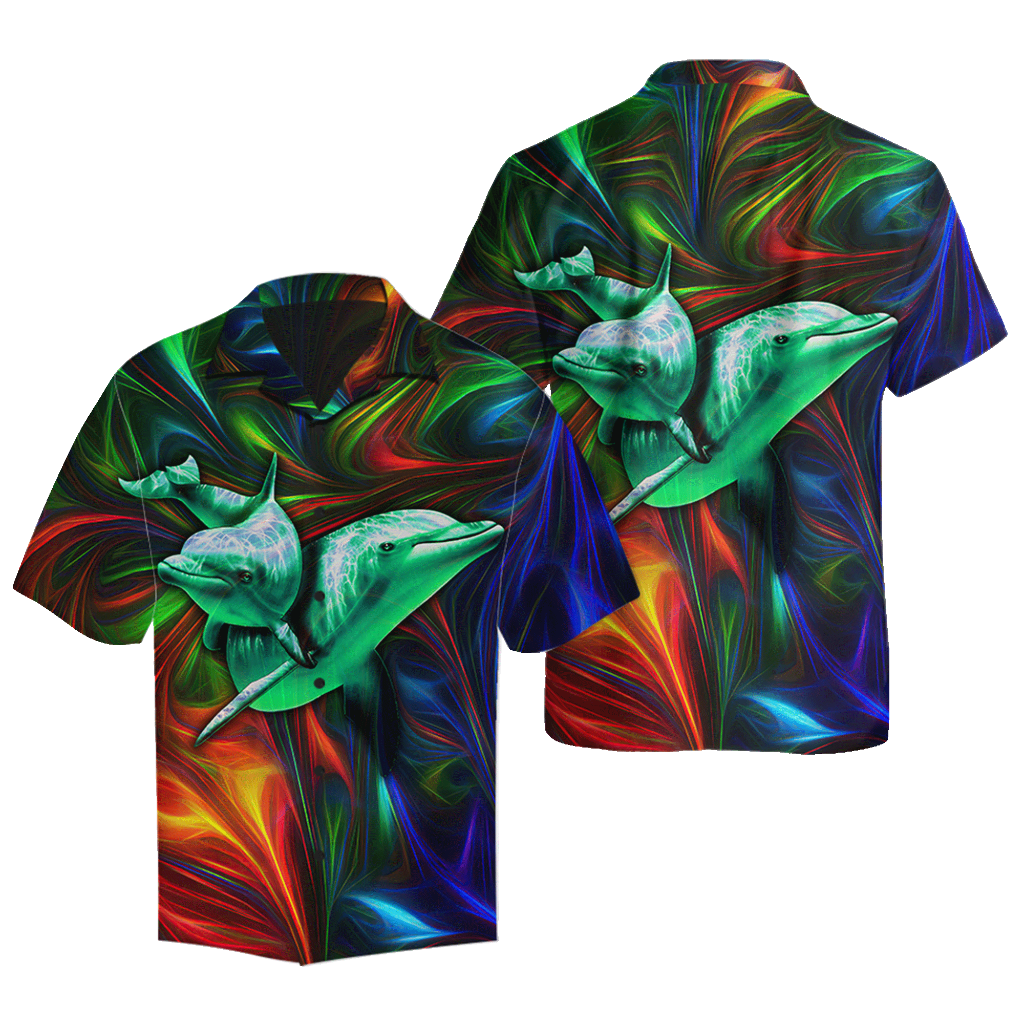Colorful Dolphin Unisex Hawaii Shirts Pi13102001