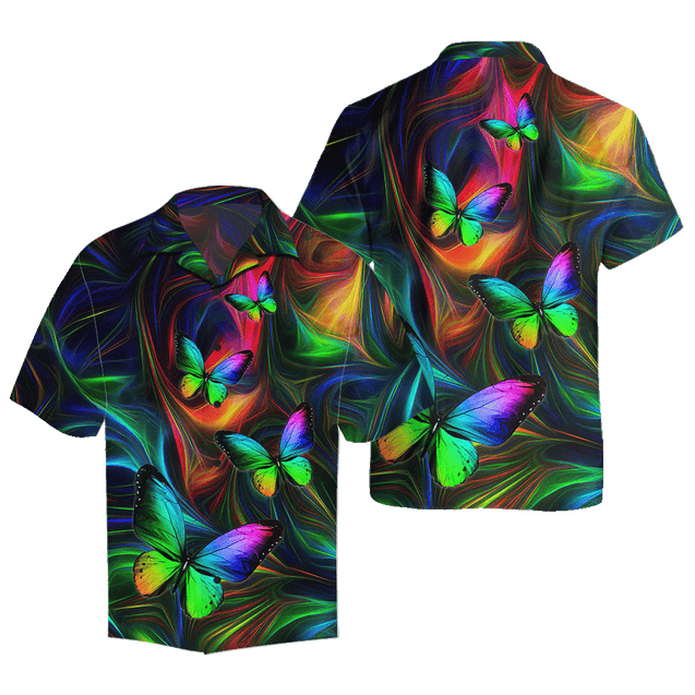 Colorful Butterfly Unisex Hawaii Shirts Pi15102005