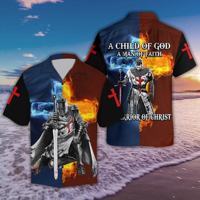 A Child Of God A Man Of Faith A Warrior Of Christ 3D All Over Printed Shirts TA063001S