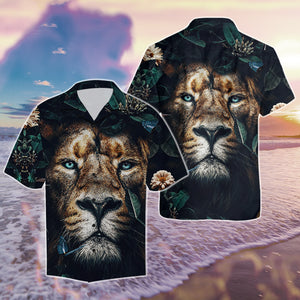 Nature Lion Beach Sleeves Shirt