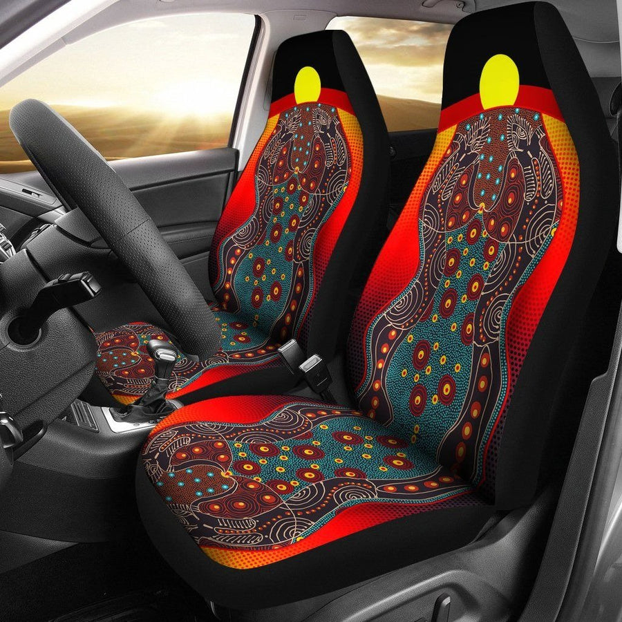 Aboriginal Art Sublimation 3D design print car seat covers