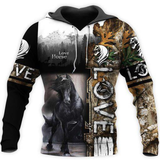 Love Horse 3D All over print for Men and Women shirt HR13-Apparel-TA-Hoodie-S-Vibe Cosy™