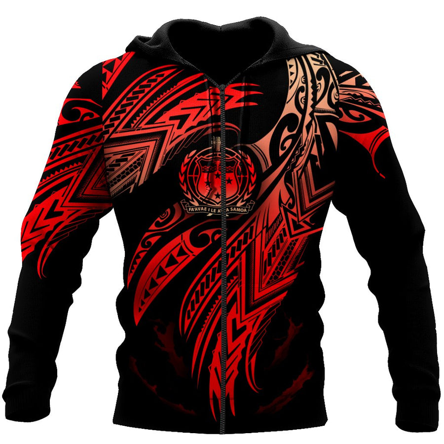 Amazing Samoa Polynesian 3D Tattoo Unisex Deluxe Hoodie ML