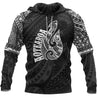 Hei Matau Maori Tattoo All Over Hoodie White NVD-Apparel-Khanh Arts-Hoodie-S-Vibe Cosy™