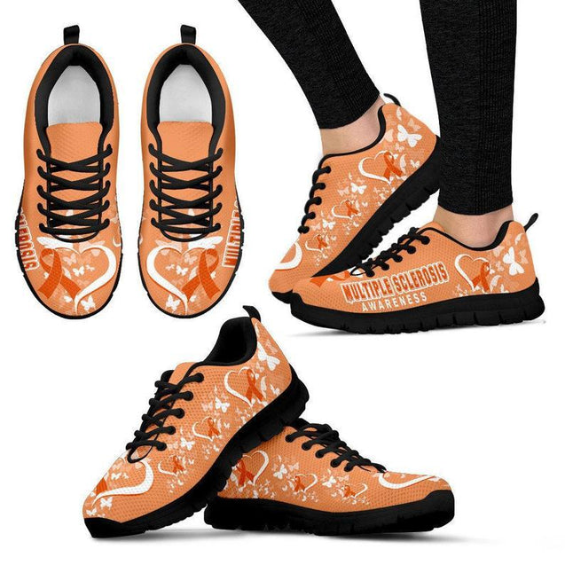 Multiple sclerosis awareness shoes HG22210-HG-Kid's Sneakers-White Sole-EU29 (US11.5)-Vibe Cosy™
