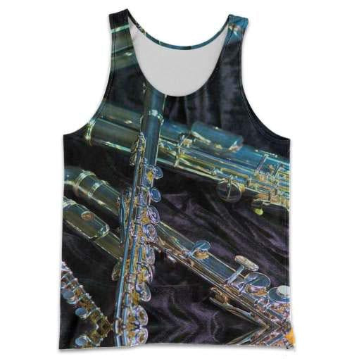 Flute music 3d hoodie shirt for men and women HG4401-Apparel-HG-Men's tank top-S-Vibe Cosy™