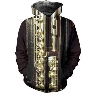 Flute music 3d hoodie shirt for men and women HG4402-Apparel-HG-Zip hoodie-S-Vibe Cosy™