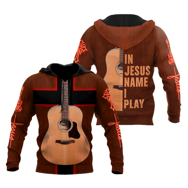 Guitar In Jesus Name I Play 3D Printed Unisex Shirts TN