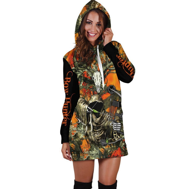 3D All Over Printed Grim Reaper Bow Hunter Camo-Apparel-HP Arts-Hoodie Dress-S-Vibe Cosy™