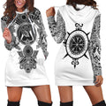 Viking Tattoo All-Over Print version 4.0-Apparel-HP Arts-Hoodie Dress-S-Vibe Cosy™