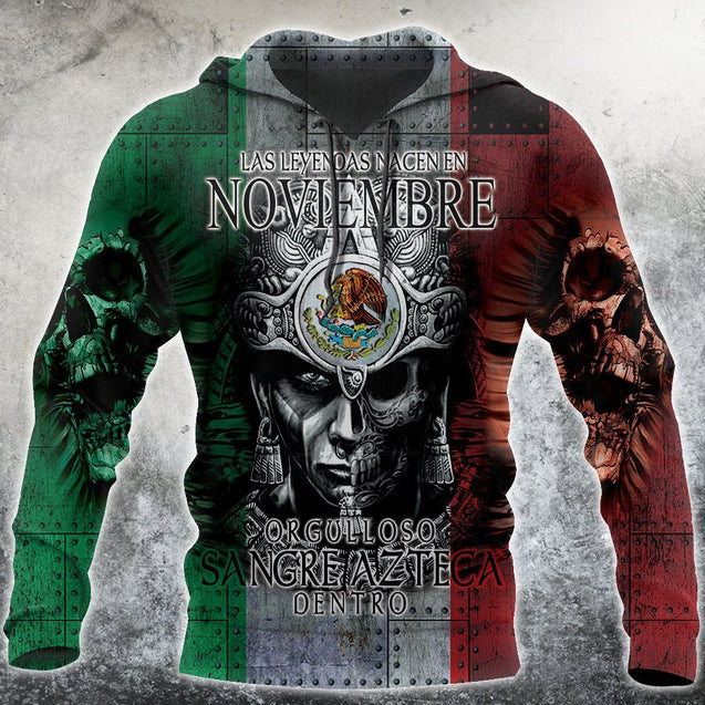 3D All Over Aztec Warrior Mexican 11 Hoodie - Amaze Style™-Apparel