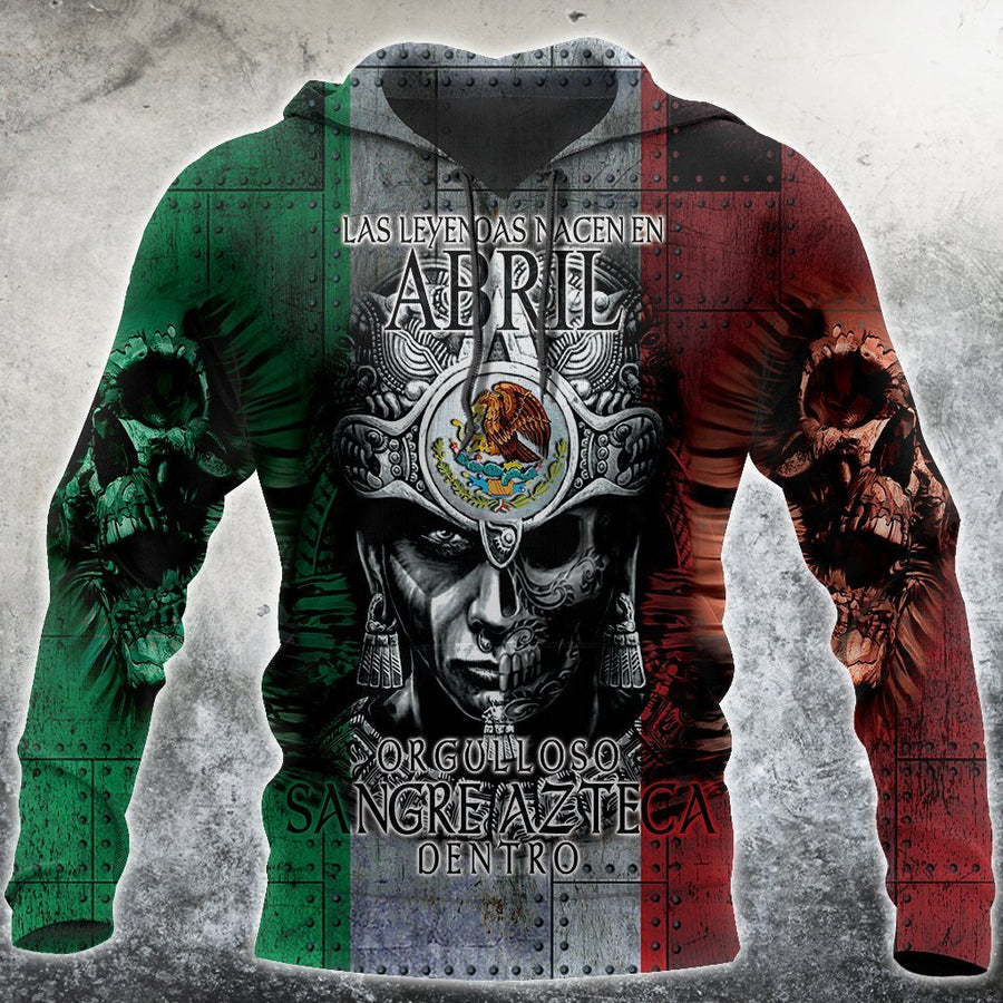 3D All Over Aztec Warrior Mexican 04 Hoodie - Amaze Style™-Apparel