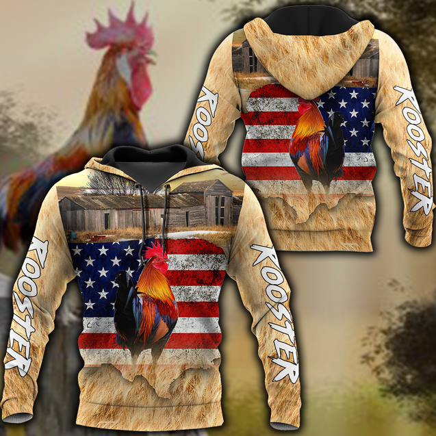 Premium Rooster 3D All Over Printed Unisex Shirts