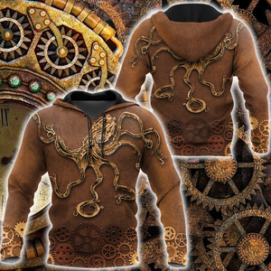 Octopus Steampunk Mechanic All Over Printed Hoodie For Men and Women DD11102001CL-NDD