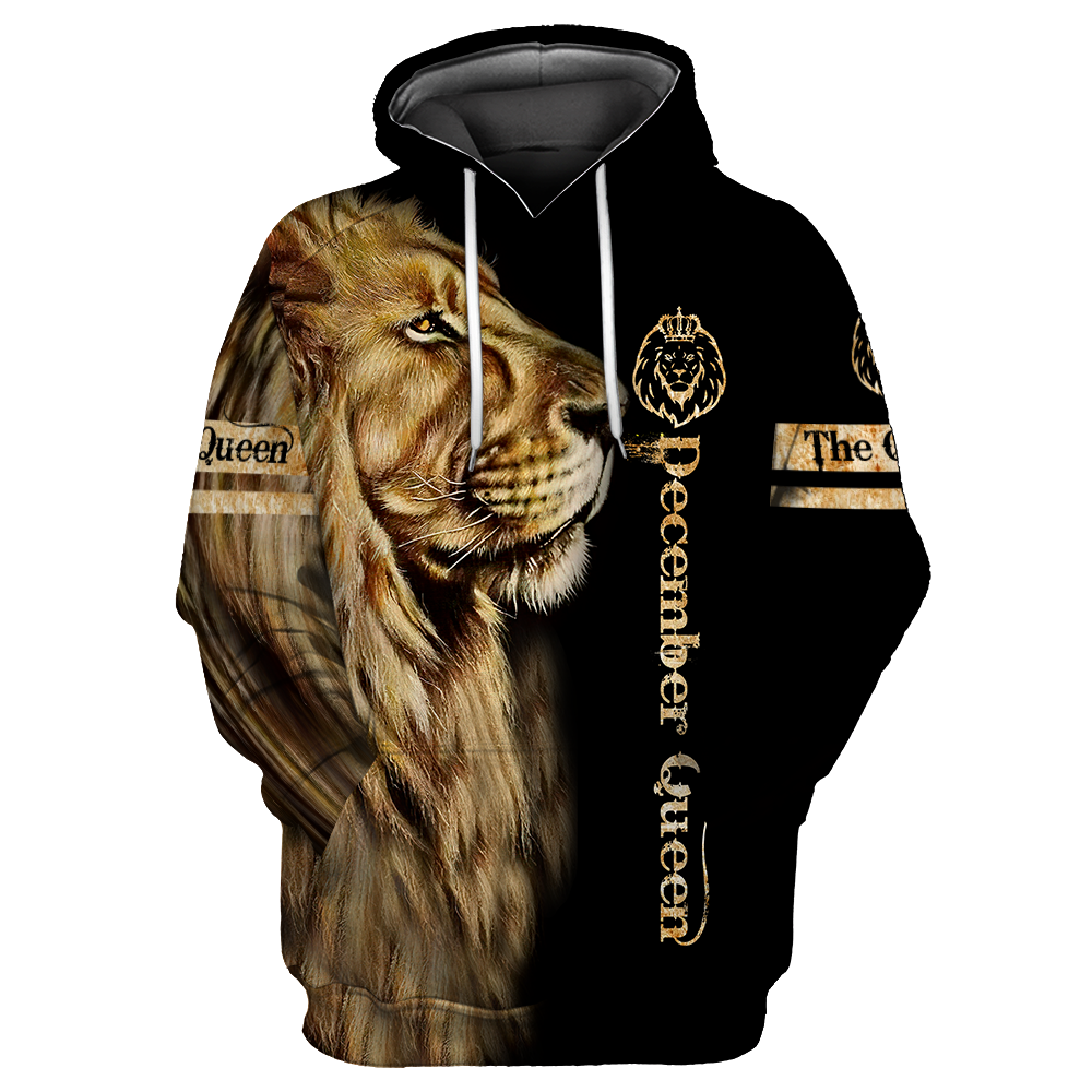 December Lion Queen 3D All Over Printed Shirt for Women