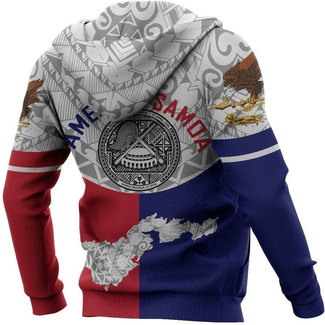 American Samoa Flag Sport Hoodie - Semicircle TT150808-Apparel-TT-Hoodie-S-Vibe Cosy™