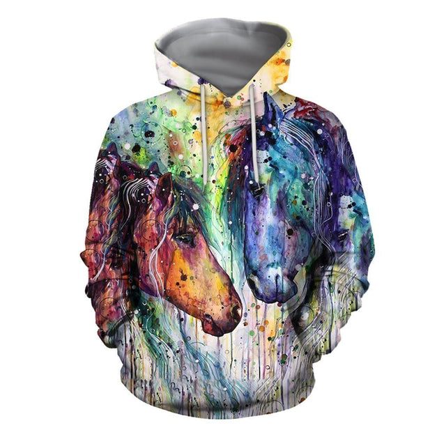 3D PRINTED HORSE SHIRT-Apparel-HP Arts-Hoodie-S-Vibe Cosy™