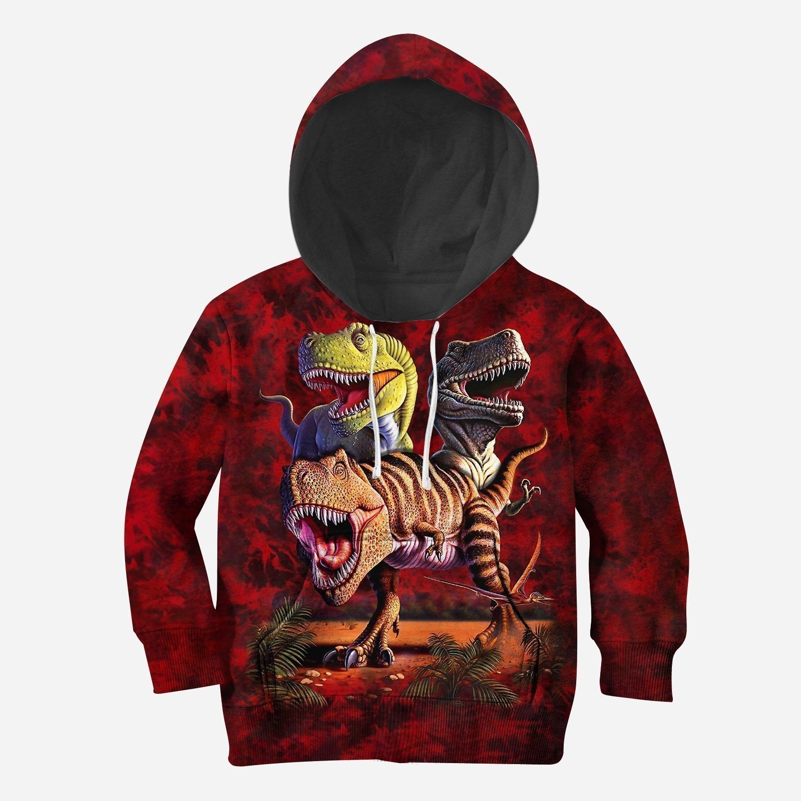 3D All Over Printed T-Rex Collage Shirts-Apparel-HP Arts-Hoodie-TODDLER 2T-Vibe Cosy™