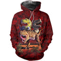 3D All Over Printed T-Rex Collage Shirts and Shorts-Apparel-HP Arts-Hoodie-S-Vibe Cosy™