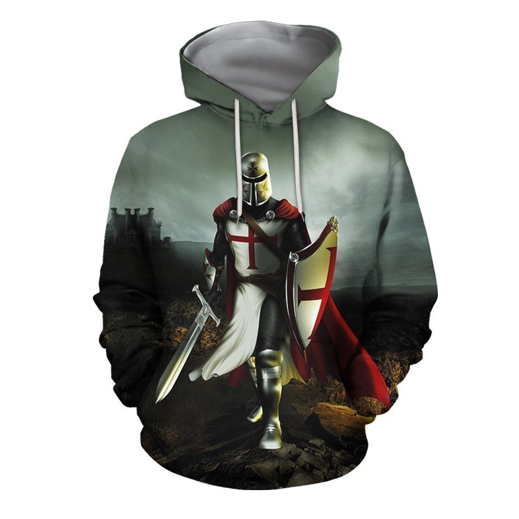 3D All Over Printed Knights Templar Shirts and Shorts-Knights Templar-LIASOSO-Hoodie-XS-Vibe Cosy™