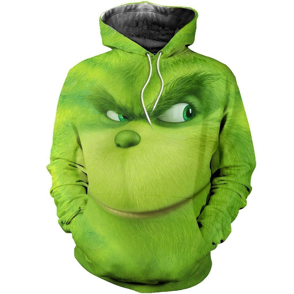 3D ALL OVER PRINTED DIRTY SMILING GRINCH FACE-Apparel-HP Arts-Hoodie-S-Vibe Cosy™