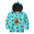3D All Over Printed Blue Dinosaurs T-Rex Shirts-Apparel-HP Arts-Hoodie-TODDLER 2T-Vibe Cosy™