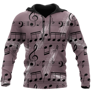 Musical Notes 3D All Over Printes-Apparel-HP Arts-Hoodie-S-Vibe Cosy™