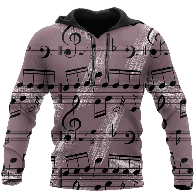 Musical Notes 3D All Over Printes-Apparel-HP Arts-Hoodie-S-Vibe Cosy™