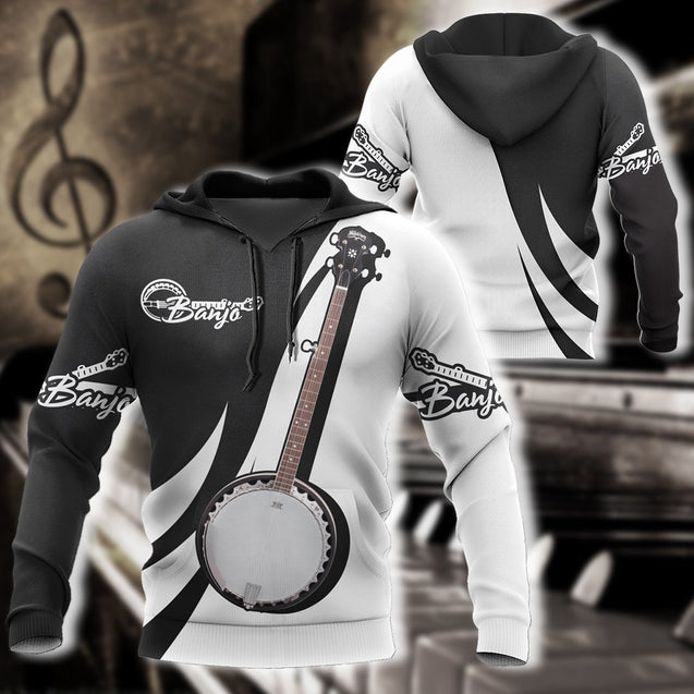 Banjo music 3d hoodie shirt for men and women HG HAC27127-Apparel-HG-Zip hoodie-S-Vibe Cosy™