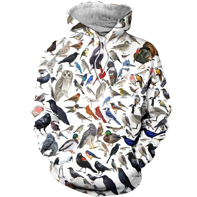 3D All Over Printed Birds Clothes-Apparel-HP Arts-Hoodie-S-Vibe Cosy™