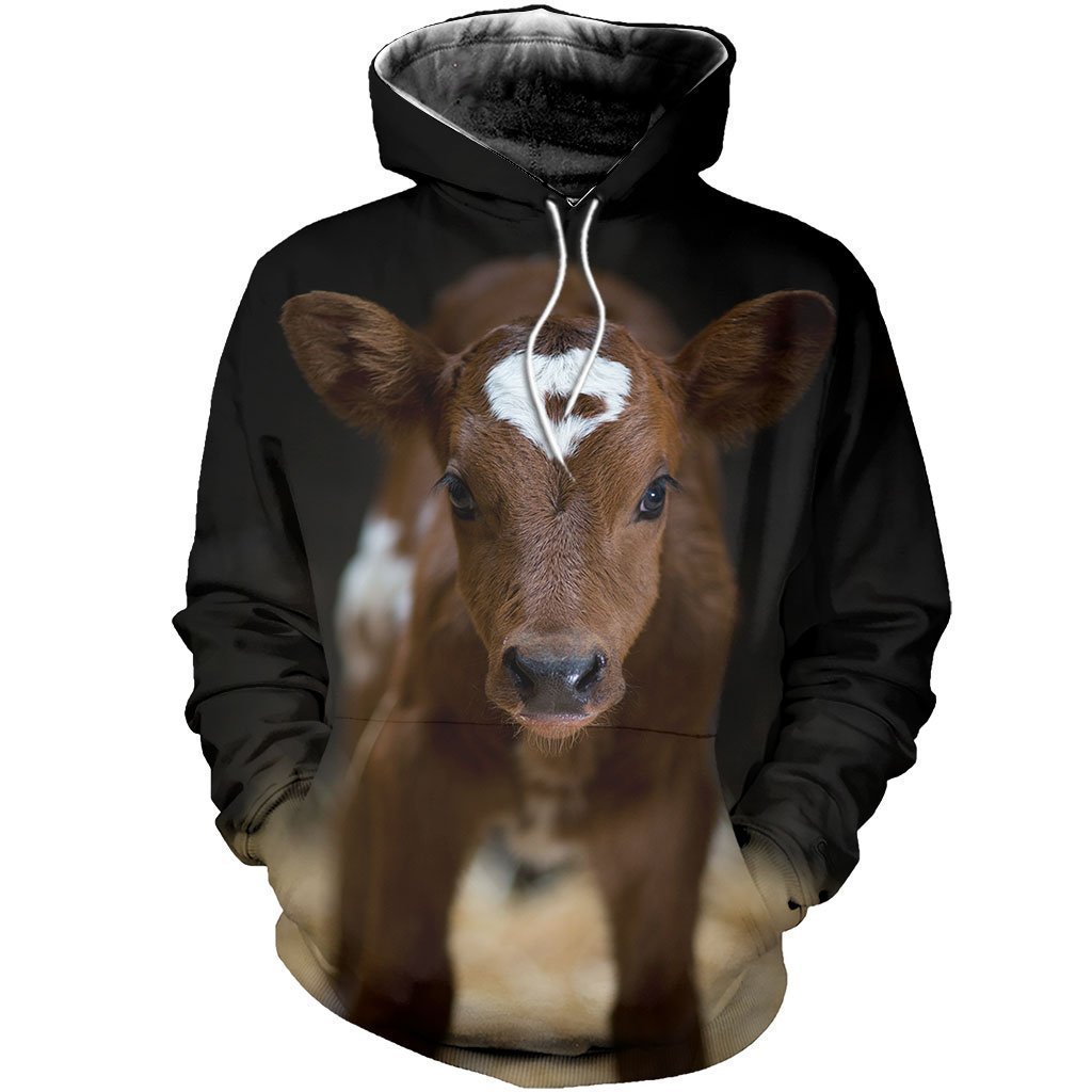 3D All Over Printed Yellow Baby Cow-Apparel-HP Arts-Hoodie-S-Vibe Cosy™