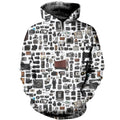 3D All Over Printed History Of Cameras Shirts And Shorts-Apparel-HP Arts-Hoodie-S-Vibe Cosy™