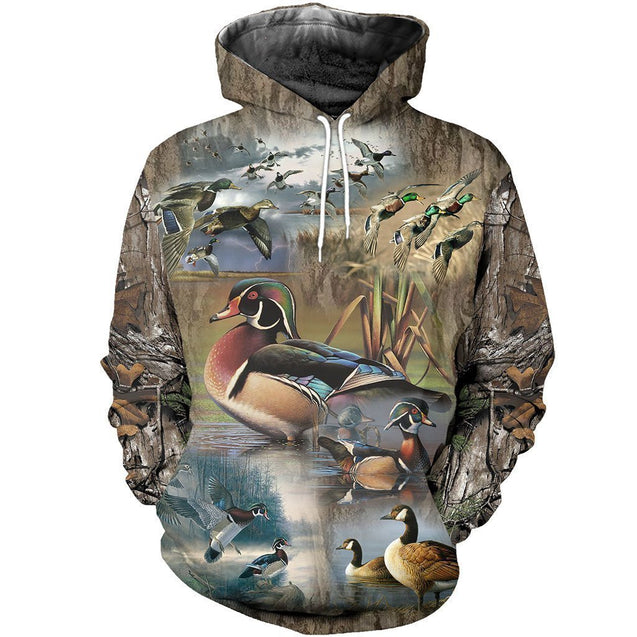 3D All Over Printed Hunting Duck Shirts-Apparel-HP Arts-Hoodie-S-Vibe Cosy™