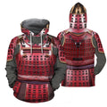 3D All Over Printed Samurai Red Armor Set Shirts and Shorts-Apparel-6teenth World-Hoodie-S-Vibe Cosy™