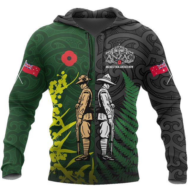 ANZAC day fern-wattle lest we forget Kiwi and Australia Soldier TR050302 - Amaze Style™-Apparel