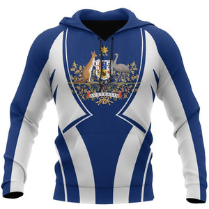 All Over Print Australia Map And Kangaroo Hoodie-Apparel-HD09-Hoodie-S-Vibe Cosy™
