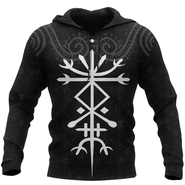 Iceland Vikings Tattoo All Over Hoodie Red-Apparel-HP Arts-Hoodie-S-Vibe Cosy™