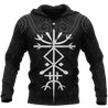 Iceland Vikings Tattoo All Over Hoodie Red-Apparel-HP Arts-Hoodie-S-Vibe Cosy™